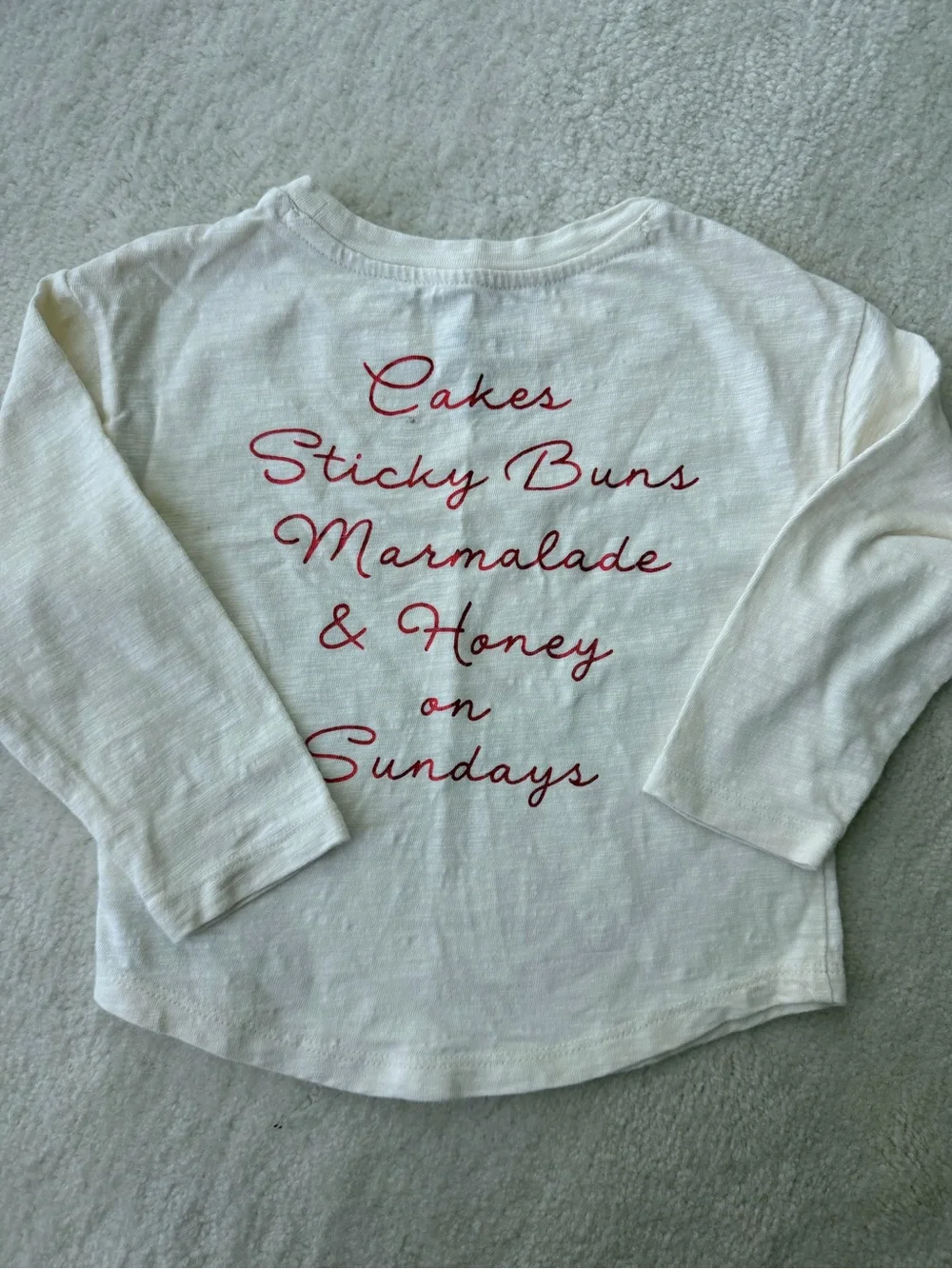 Gap Kids White Cream Long-Sleeve Tee Paddington Bear Graphic